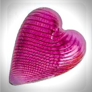 RARE 💕💕💕Kosta Boda Pink Glass Heart Fantasia Paperweight